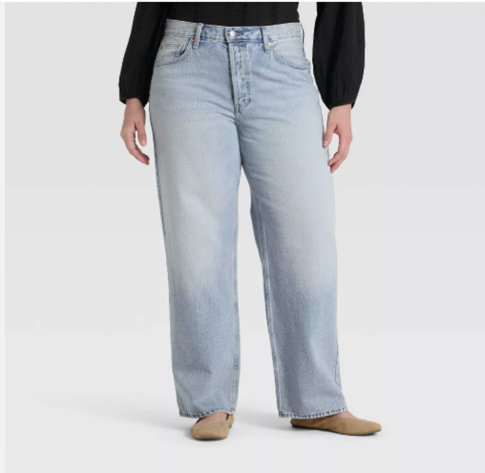 90's Baggy Denim Jeans Mid-Rise Sz 10 NWT Light Wash- Universal Thread